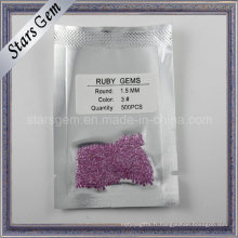 Pink Rose Synthetic Corundum 3 # Ruby Petite taille